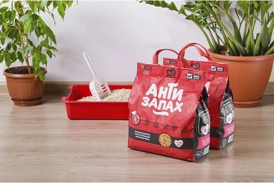 Наполнитель для туалета Питомец Антизапах Растительный комкующийся