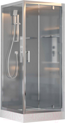 Душевая кабина Adema Кнап 90 (серый/прозрачное стекло) - фото