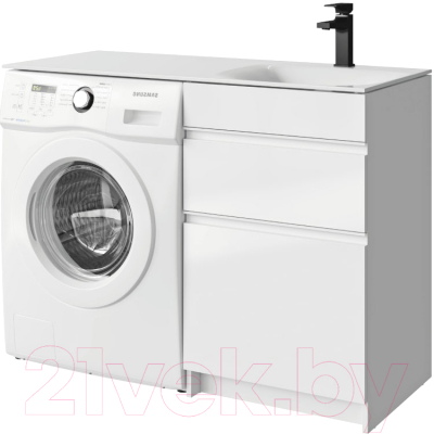 Тумба с умывальником Aqwella Duet R / DU01052N - фото