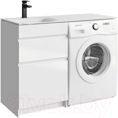 Тумба с умывальником Aqwella Duet L / DU01052N - фото