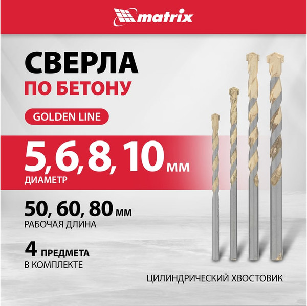 Набор сверл Matrix 70825