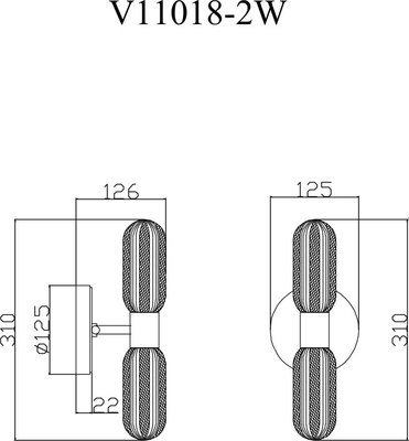 Бра Moderli Brass / V11018-2W