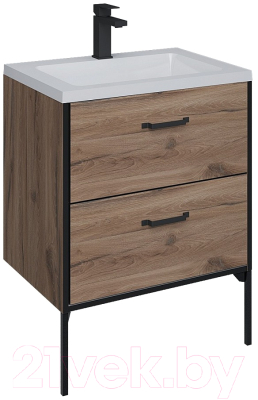 Тумба под умывальник Grossman Неро 70 / 107004 (альпийский дуб) - фото