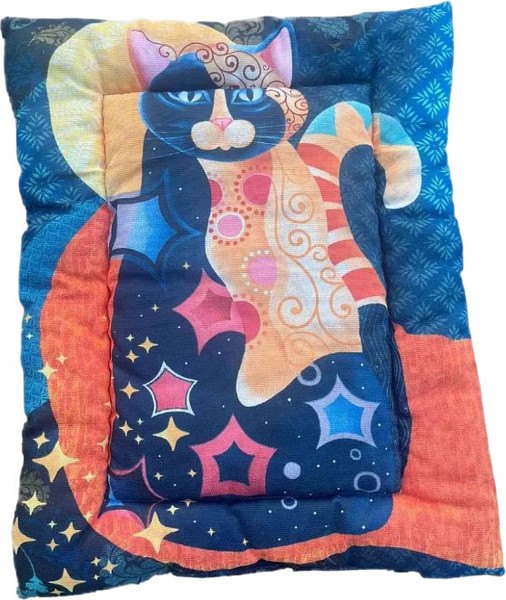 Матрас для животных Happy Friends Лунный кот синий stm 775 - фото