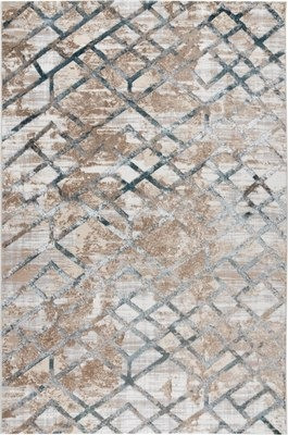 Ковер Radjab Carpet Бьянка Прямоугольник K551B / 7567RK-B (2.4x3.4, Cream Shirink/Vizon Fdy) - фото