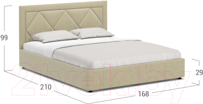 Двуспальная кровать Moon Family 1255 / MF010917