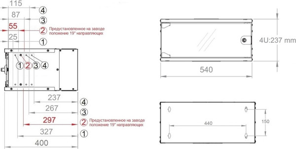 Шкаф телекоммуникационный Lande LN-SX04U5440-LG