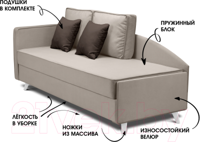 Тахта Mio Tesoro Альфа 800 левая