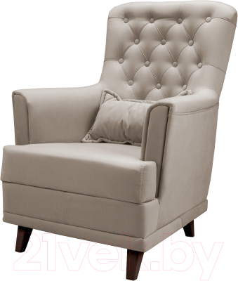 Кресло мягкое Mio Tesoro Каприз (Velutto 18/шоколад) - фото