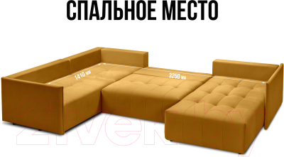 Диван П-образный Mio Tesoro Чилетти