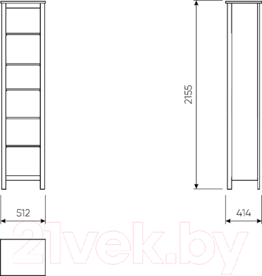 Стеллаж Mio Tesoro Сага 2.08.07.100.1
