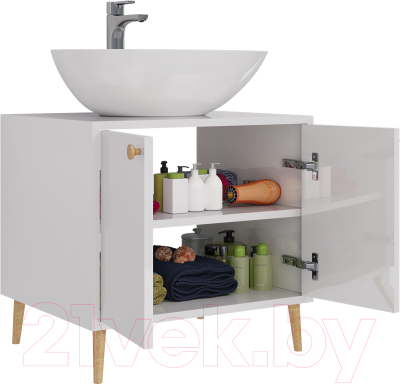 Тумба с умывальником Dreja Luno 60 + Триумф