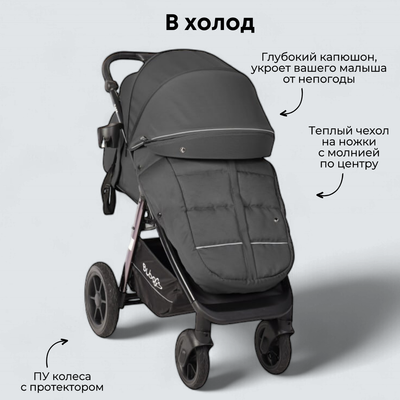 Детская прогулочная коляска Bubago Model Bass / 133-CH-3