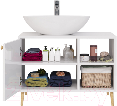 Тумба с умывальником Dreja Luno 80 + Триумф