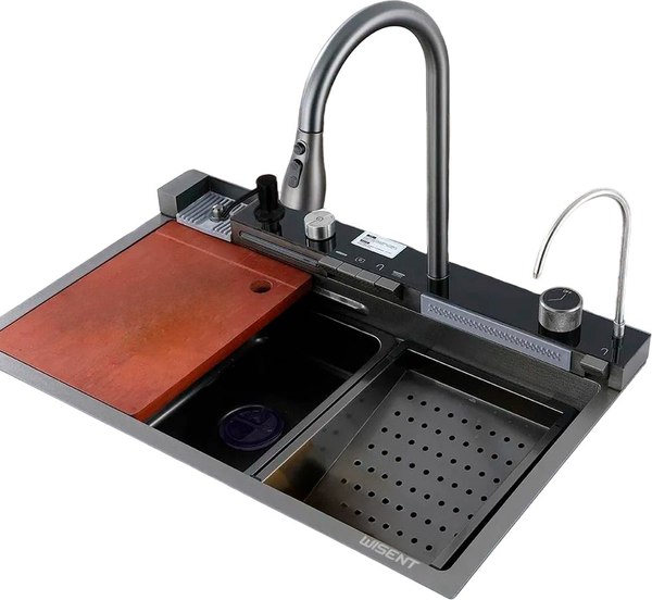 Мойка кухонная со смесителем Wisent WG-37545BDF - фото