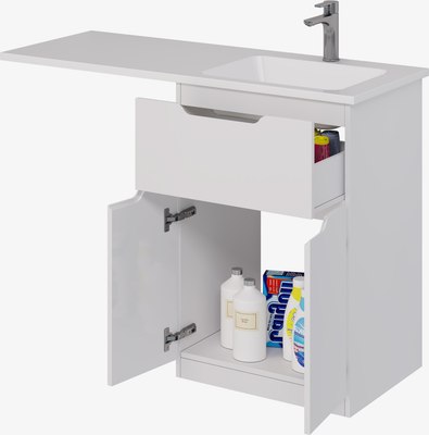 Тумба с умывальником Dreja Vega 60 + Wing 120 R