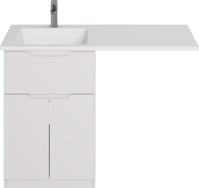 Тумба с умывальником Dreja Vega 60 + Wing 120 L - фото