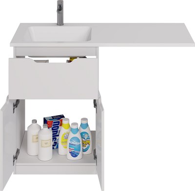 Тумба с умывальником Dreja Vega 60 + Wing 120 L