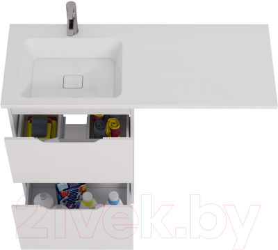 Тумба с умывальником Dreja Bona 60 + Wing 120 L