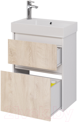 Тумба с умывальником Dreja Slim 55 / 99.0500 + Синерджи 55