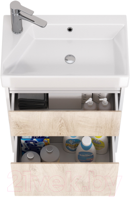 Тумба с умывальником Dreja Slim 55 / 99.0500 + Синерджи 55
