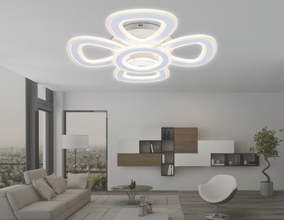 Люстра Ambrella FA8925/4+1 WH/CH (белый/хром)