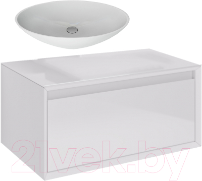 Тумба с умывальником Dreja Insight 80 + Триумф - фото