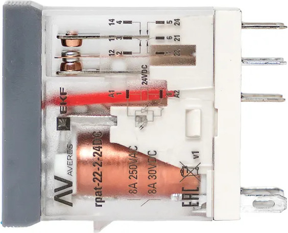 Реле промежуточное EKF Averes rpat-22-2-24DC