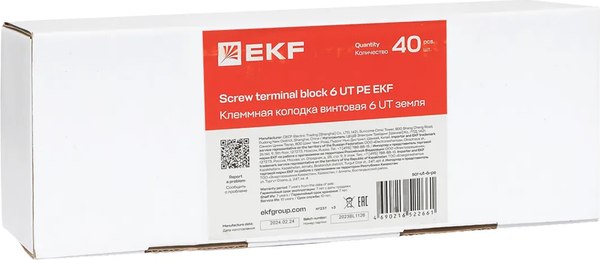 Клеммная колодка EKF scr-ut-6-pe