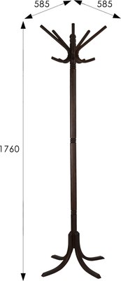 Вешалка для одежды Мебелик В 8Н (венге)