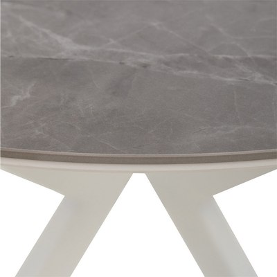 Обеденный стол Импэкс Leset Хокку (белый/бетон)