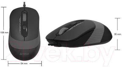 Мышь A4Tech Fstyler FM10S