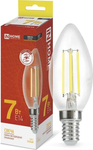 Лампа INhome LED-Свеча-deco / 4690612007601