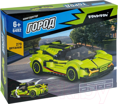 Конструктор Bondibon Город Машина / ВВ6492  - фото