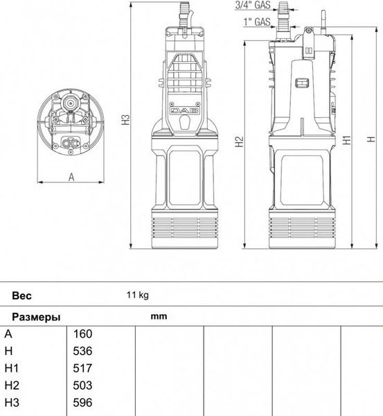 Скважинный насос DAB Divertron 900