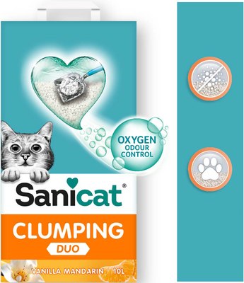 Наполнитель для туалета Sanicat Clumping White Duo