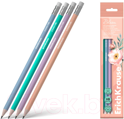 Набор простых карандашей Erich Krause Pastel Bloom / 60705