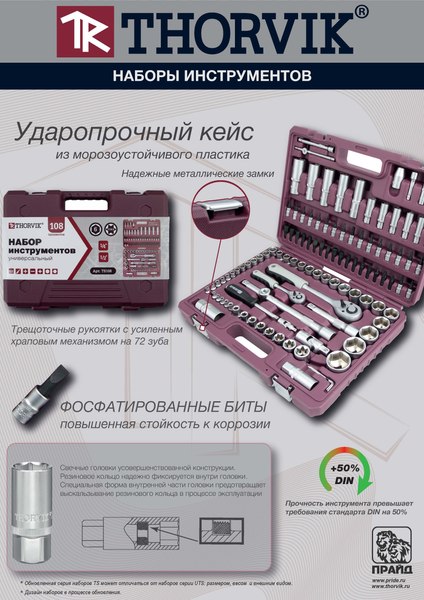 Универсальный набор инструментов Thorvik TS101 