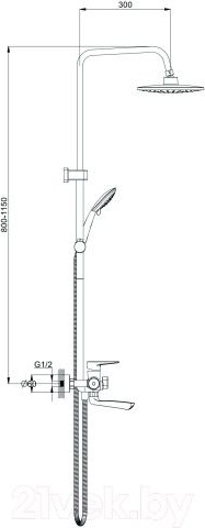 Душевая система со смесителем Econoce EC0407