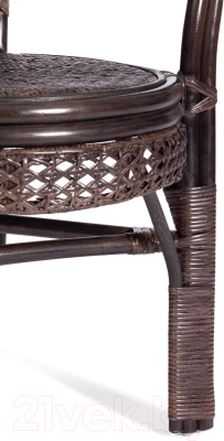 Комплект садовой мебели Tetchair Pelangi 02/15 4 кресла с подушками (грецкий орех)