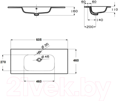 Умывальник Roca Victoria-N 60 / 732799E000