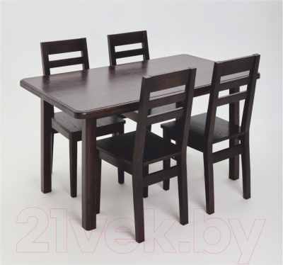 Обеденный стол Белдревизделие Бертран 160-200x80x75 дубовый (венге)