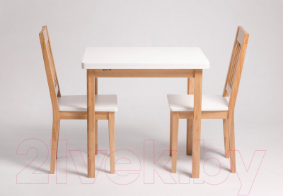 Обеденный стол Белдревизделие Вильфор 80x60-120x75 дубовый