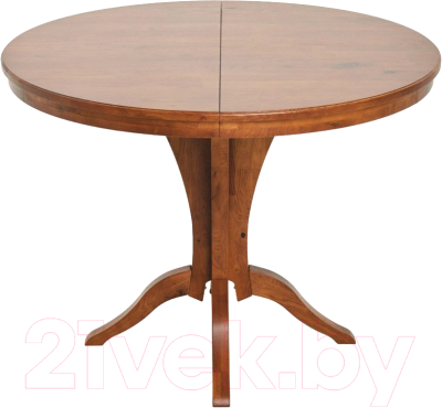 Обеденный стол Белдревизделие Кадрус 100-140x100x75 дубовый (орех) - фото