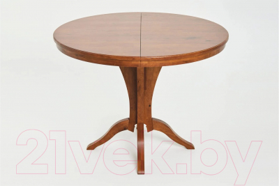 Обеденный стол Белдревизделие Кадрус 100-140x100x75 дубовый (орех)