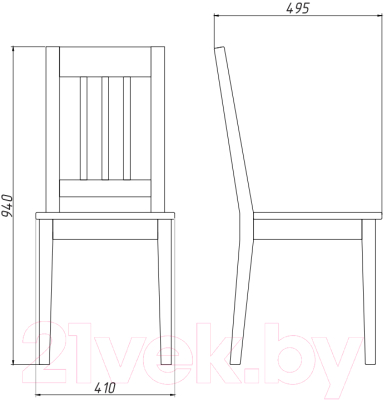 Стул Белдревизделие Альбер ДМ-3 49.5x41x94 дубовый