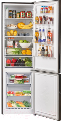 Холодильник с морозильником Maunfeld MFF200NFSB10 Inverter