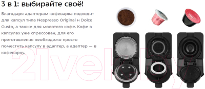 Кофеварка эспрессо Kitfort КТ-7508