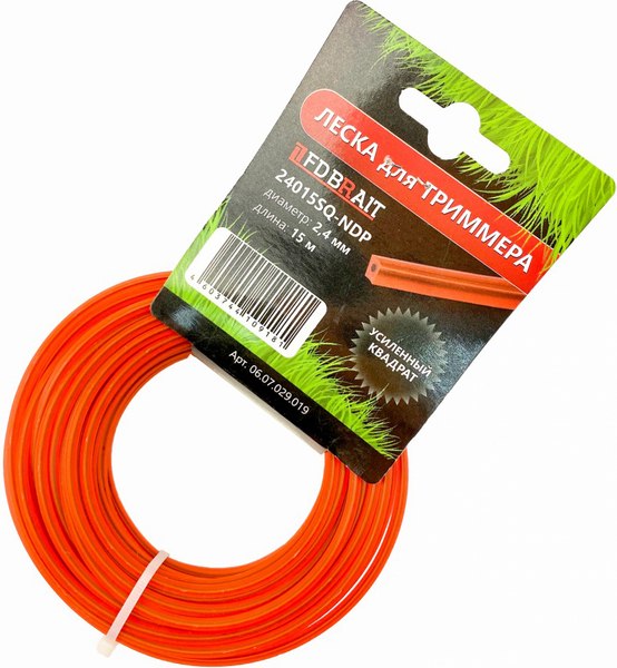 Леска для триммера Brait BR 2.4x15 / 24015 SQ-NDP - фото