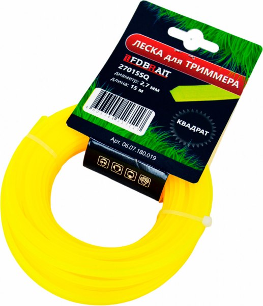Леска для триммера Brait BR 2.7x15 / 27015 SQ - фото